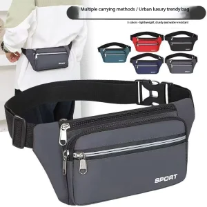 Custom Logo Waterproof Oxford Waist Belly Bag Sport Fanny Pack Mobile Phone Waist Bag Men’s Crossbody Water resistant Chest Bag