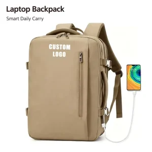 Custom Logo Waterproof Smart Backpack for Travelling Men Women Business Laptop Travel Backpack Bag With USB Charging Port