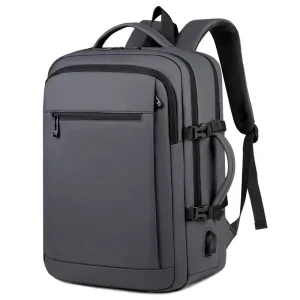 Custom Logo Waterproof Synthetic Leather Lightweight Business Men’s Backpack Large Capacity Multi-functional Laptop Backpack Bag