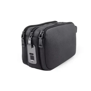 Custom Luxury Finger Print Anti Theft Fashion Purses PU Leather Wrist Wallet Handbags Clutch Bag for Men