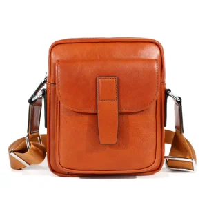 Custom Luxury Genuine Leather Trendy Men’s Bags Shoulder Bags Leisure Top Layer Cowhide Leather Purse for Man