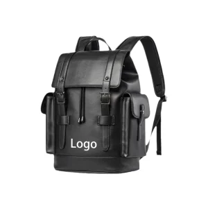 Custom Luxury PU Leather Bags for Men’s Backpack Large Capacity Business Travel Laptop Backpack