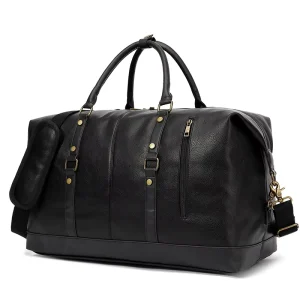 Custom Luxury PU Leather Vintage Travel Bags for Men & Women Large Capacity Suitcases Handbags Duffle Bags Waterproof