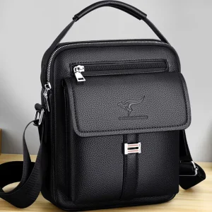 Custom Luxury Travel Waterproof Men Side Business Sports PU Leather Cross Body Men’s Shoulder Messenger Crossbody Sling Bags