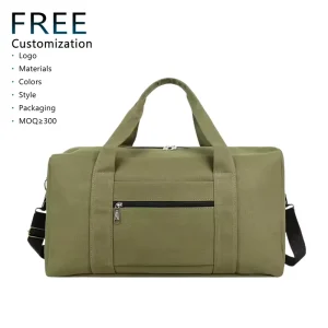 Custom Made Canvas Travel Duffle Bag Unisex Vintage Oversized Men’s Business Overnight Weekend Travel Bag