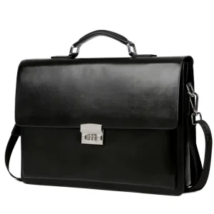 Custom Men Lawyer Leather Hard Briefcase