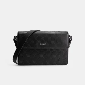 Custom Men’s Bag Genuine Leather Messenger Bag for Men High Quality Luxury Side Bag with Debossed Logo Saffiano Leather Cross