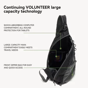 Custom Men’s Casual Sport Waterproof Chest Bag Fashion Trend Solid Color Single Shoulder Crossbody Bags