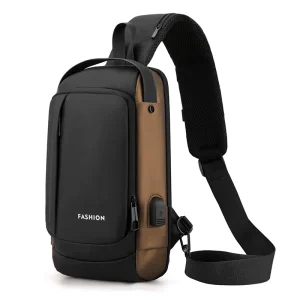 Custom Men’s Chest Bag Password Lock Anti theft Single Shoulder Crossbody Bag Leisure Sports Motorcycle Bag Backpack for Men