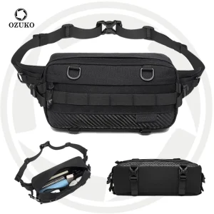 Custom Mens Crossbody Bag Sport Fanny Pack Custom Waist Bag Man Tactical Chest Sling Bag Fashion Pillow