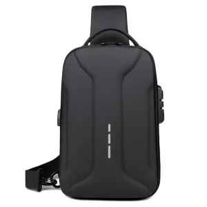 Custom Men’s Fashion Chest Bag Luxury Crossbody Sports Shoulder Sling with Zipper Closure Waterproof