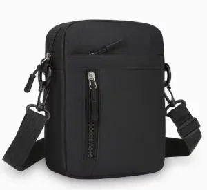 Custom Men’s Fashion Durable Lightweight Canvas Crossbody Messenger Bag with Embroidery Sling Shoulder Bag Custom Logo