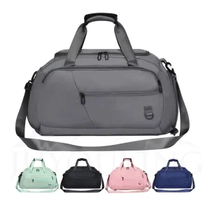 Custom Men’s Gym Training Duffel Bag Portable Waterproof Travel Tote for Yoga and Outdoor Sports Zipper Closure