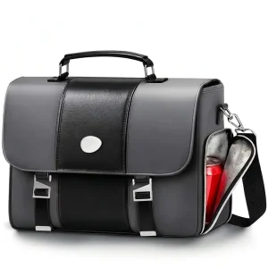 Custom Mens Laptop Briefcase 15.6 Inch PU Leather Waterproof Business Crossbody Shoulder Bag Work