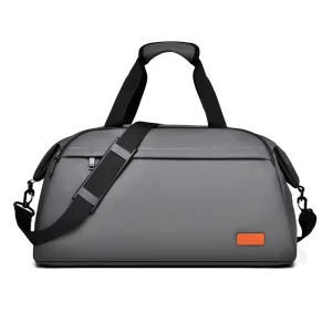 Custom Men’s Large Capacity PU Gym Duffle Bag for Business & Sports Waterproof Travel Bag with Zipper Closure