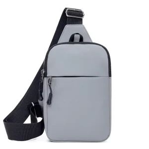 Custom Men’s Mini Nylon Single Shoulder Bag Small Square Black Crossbody Sport Chest Pack With Anti theft Portable Feature