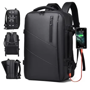 Custom Men’s Oxford USB Charging Laptop Backpack Waterproof Anti Theft Business Notebook Bag Leisure Bag