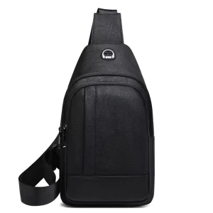 Custom Men’s PU Chest Bag Multifunctional Outdoor Sports Casual Crossbody Sling Single Shoulder Backpack