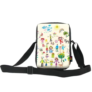 Custom Men’s Polyester Messenger Sling Bag Eco-Friendly Zipper Closure Shoulder Bag