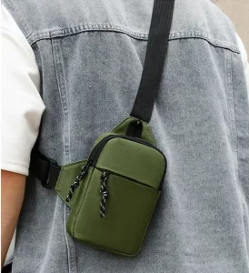Custom Men’s Small Sports Backpack Women’s Eco-Friendly Crossbody Mobile Phone Waist Bag Shoulder Chest Bag