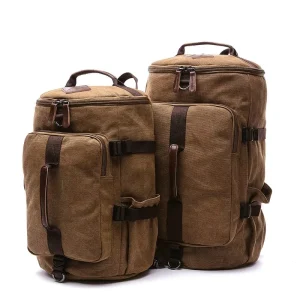 Custom Men’s Travel Backpack Rucksack Large Capacity Vintage Leather Hipster Style with Zipper Closure for Women’s Travel
