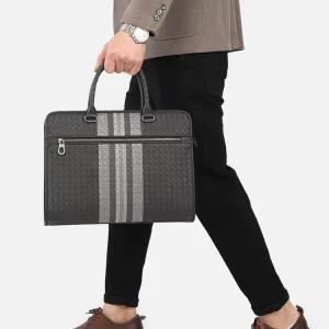 Custom Metal Functional Soft Bag Briefcase Men Leather Briefcase Women Mini Briefcase Packaging Box Leather Laptop Briefcase