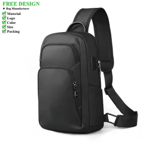 Custom Minimalist Multifunctional Large Capacity Business Men Single Shoulder Messenger Bag
