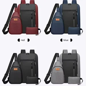 Custom New Design Men’s Travel Backpack 3 in 1 Business Waterproof with USB Nylon Polyester Lining 20-35L