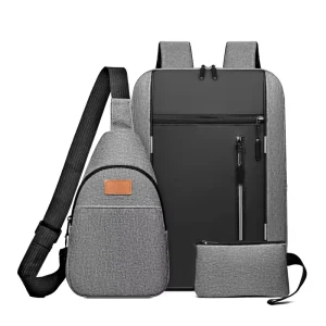 Custom New Design Travel School Laptop Backpack 3 1 Business Laptop Bag Zipper Waterproof USB Nylon Polyester Lining 20-35L