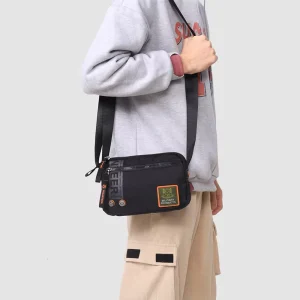Custom Nylon Single Sling Messenger Bag Men Sport Shoulder Bag Chest Crossbody Bag