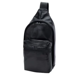Custom Oem Chest Bag Crossbody Soft Across Chest Sling Bag Modern Waterproof Minimalist Outdoor Sports Leather Chest Bag for Men