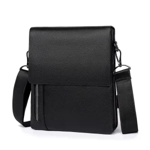 Custom Office Business Messenger Shoulder Crossbody Sling Bag Cowhide Genuine Leather Bag Side Bag for Men