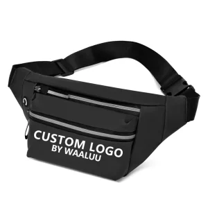 Custom Outdoor Waist Bag Waterproof Bum Bag Running Jogging Belt Pouch Male Fanny Pack Casual Chest Bag