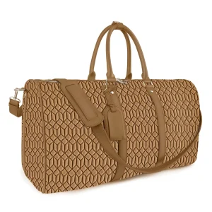 Custom PU Leather Travel Large Capacity Men’s and Women’s Weekender Vintage Overnight Duffel Bag Sports Tote Duffle Bag