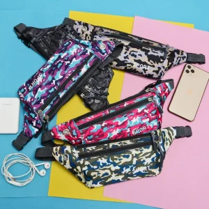 Custom Pattern Fanny Pack Waterproof Running Business Wallet Outdoor Sports Running Waist Bag