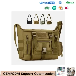 Custom Portable Sports Men’s 14 Inch Laptop Crossbody Bag Casual Tactical Single Shoulder Bag Messenger Bag