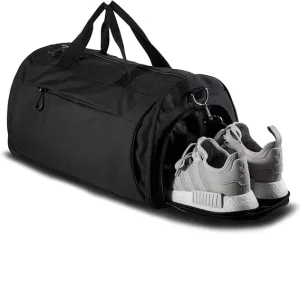 Custom Potable Women’s Men’s Duffel Sport Black Gym Bag Unisex for Men Gym Tote Bags to Carry Shoes and Luggest