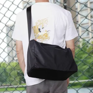 Custom Printed Nylon Soft Business Briefcase Crossbody Sports Fashion Men’s Shoulder Sling Messenger Bag Custom Logo