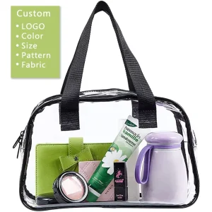 Custom Printed PVC Clear Bag Stadium Approved Transparent Plastic Tote Bags