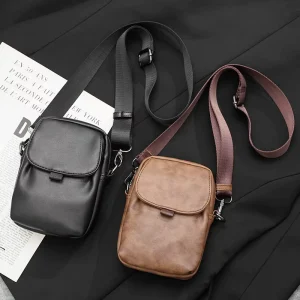 Custom Pu Leather Men’s Single Shoulder Bag Trendy Fashion Casual Men Crossbody Bag