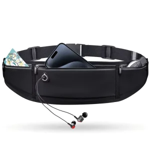 Custom Running Belt Reflective Waterproof Polyester Neoprene Zipper Closure Hiking Cycling Workout Waist Bags Slim Unisex Logo