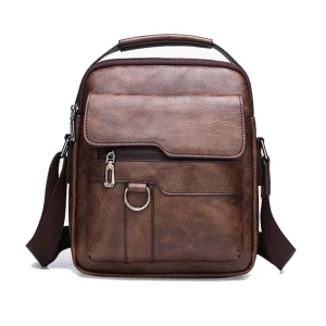 Custom Shoulder Bag for Man Leather Messenger Casual Crossbody Bag Male Small Business Handbag