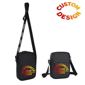Custom Side Black Sublimation Unisex Single Women’s Shoulder Satchel Sling Messenger Crossbody Bum Belt Bag for Men Sacoche Homme