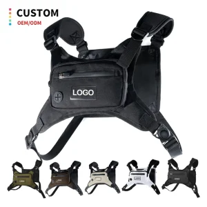 Custom Tactical Nylon Vest Bag Lightweight Durable Utility Cycling Running Vest Chest Pack Water Resistant Men’s All Seasons