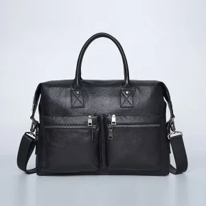 Custom Top Layer Cow Leather Executive Business Men Bag Genuine Leather Laptop Bag Low MOQ Hight Quality Made in China
