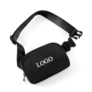 Custom Travel Outdoor Sports Fashion Zipper Closure Cycling Running Men’s Women’s Fanny Pack Unisex Waterproof Nylon Waist Bag