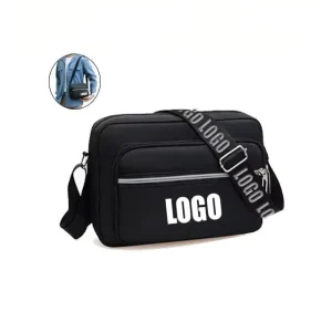 Custom Unisex Anti-Theft High Quality Vintage Nylon Vegan Leather Crossbody Bag for Men