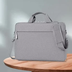 Custom Unisex Leisure Business Men Women 13.3 15.6 Inch PU Leather Laptop Briefcase Single Shoulder Bag for Travel