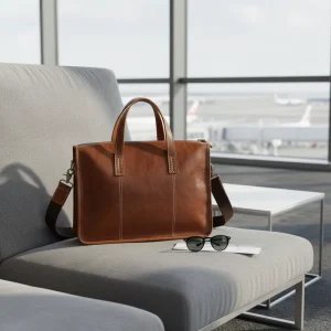 Custom Vintage Cowhide Handbag Cross Body Messenger Bags with Removable Strap Briefcase Genuine Leather Laptop Bag for Men