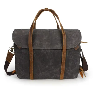 Custom Vintage Laptop Waterproof Sling Tote Single Shoulder Crossbody Briefcases Bag Waxed Canvas Messenger Bag for Men